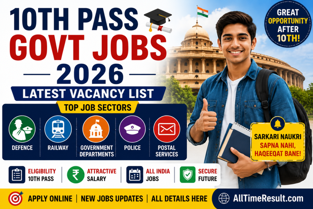 10th pass govt jobs
