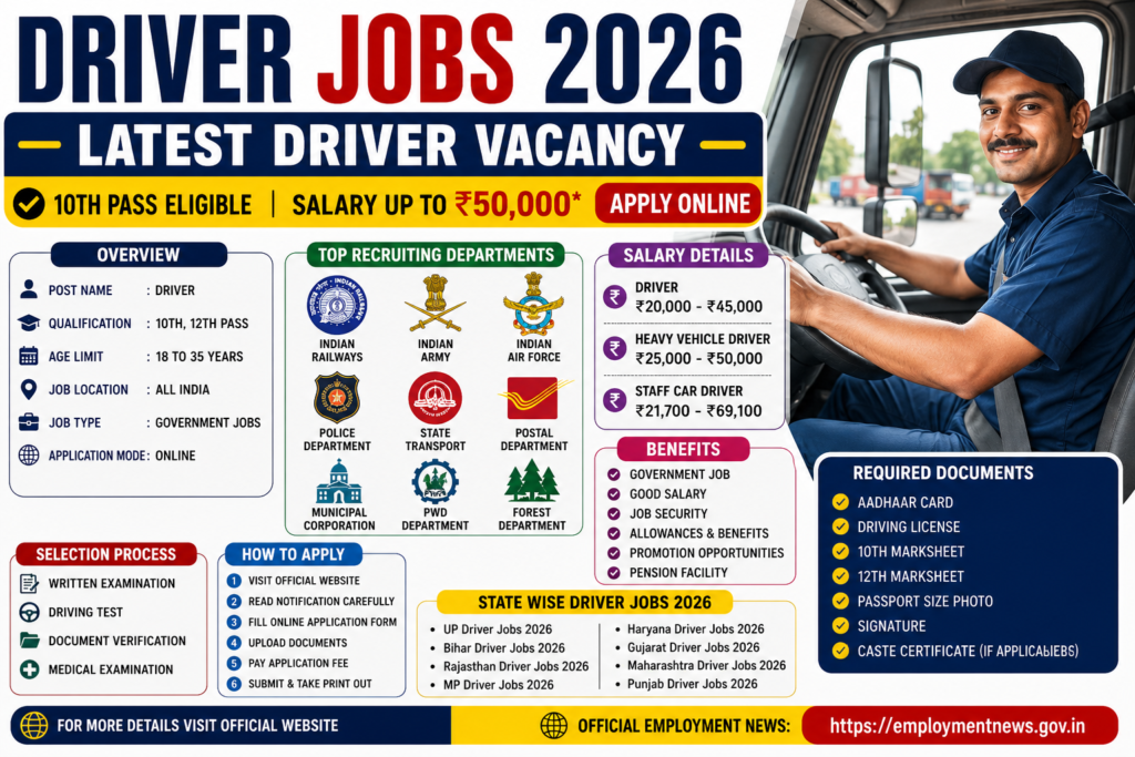 Driver jobs 2026