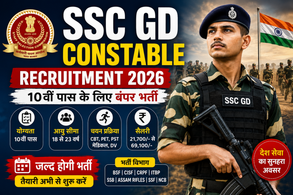 SSC GD Constable Recruitment 2026 Apply Online