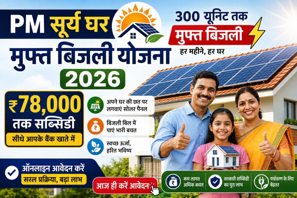 PM Surya Ghar Muft Bijli Yojana 2026 Apply Online