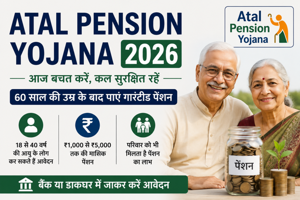 Atal Pension Yojana 2026 में 60 साल बाद ₹5000 मासिक पेंशन